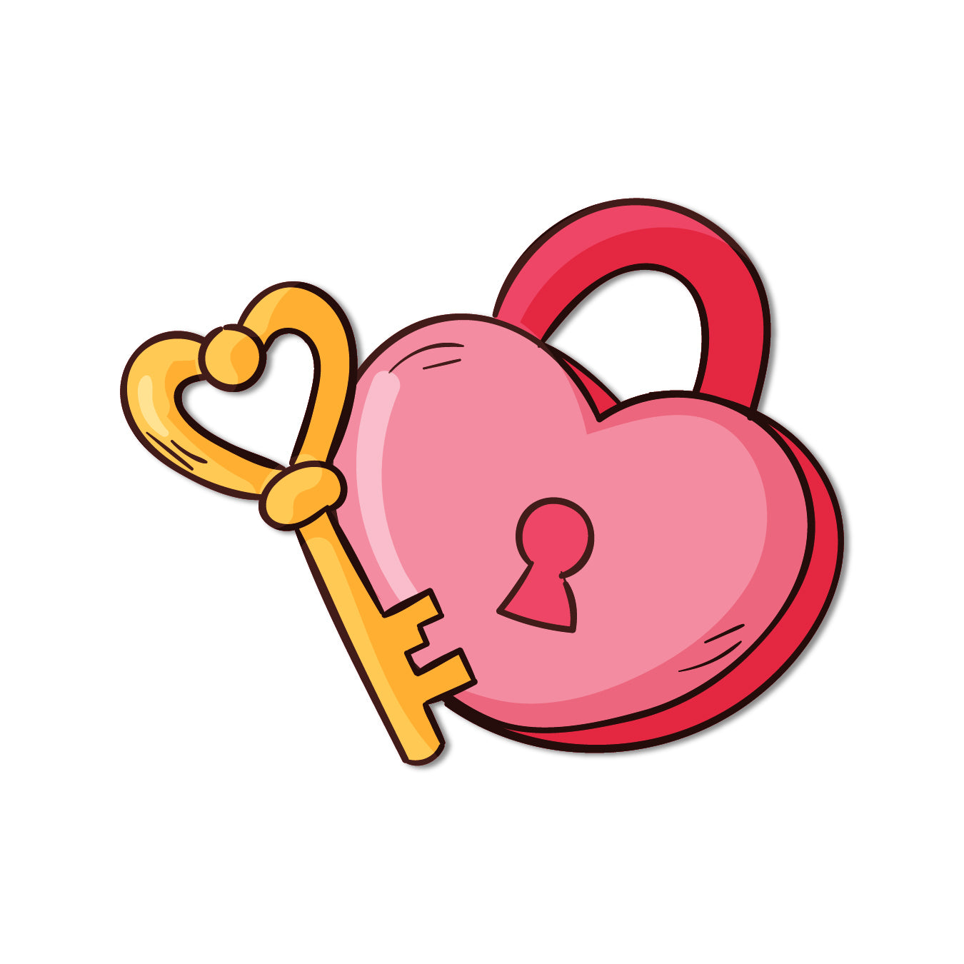 Stylish lock & key fridge magnet magnet for gifting and home decor