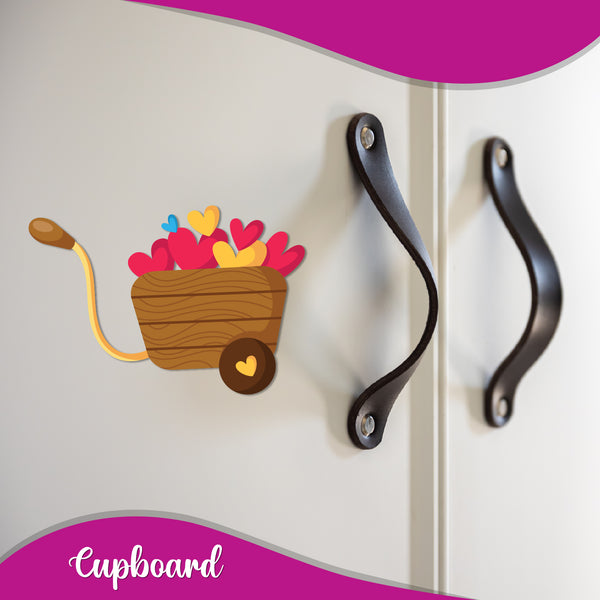 Love Basket Wooden Fridge Magnet