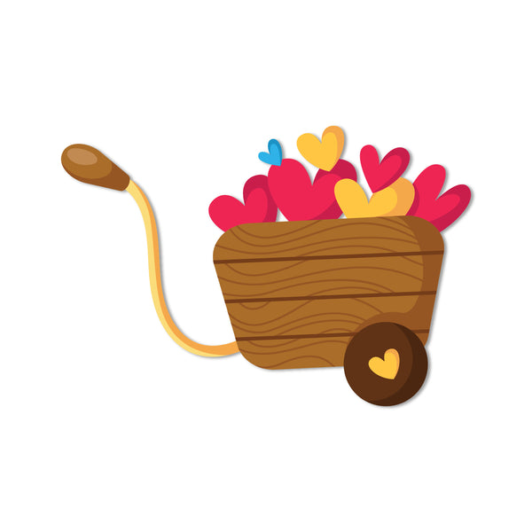 Love Basket Wooden Fridge Magnet