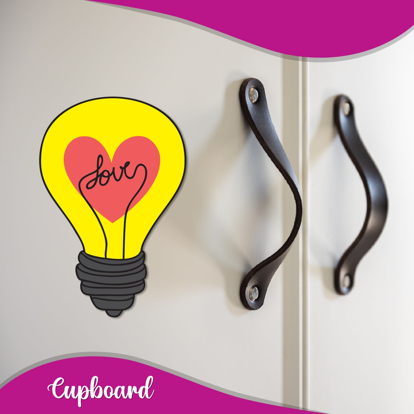 Locally crafted love bulb fridge magnet perfect for couples