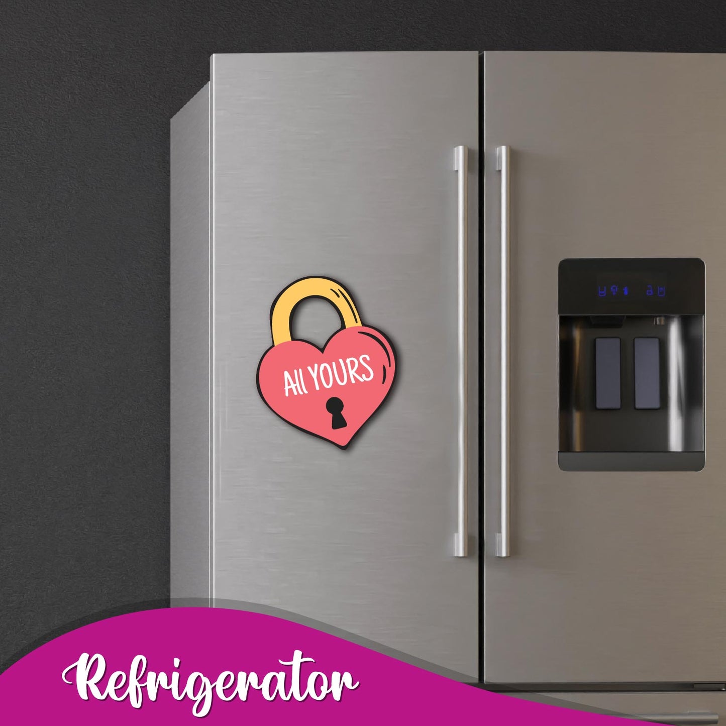 Cute couple gift idea â€“ love lock fridge magnet for fridge decor