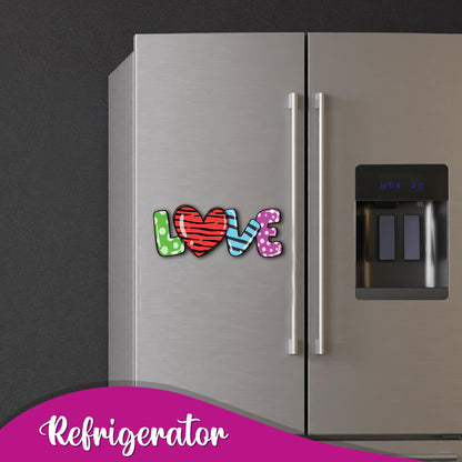 Cute couple gift idea â€“ love text fridge magnet for fridge decor