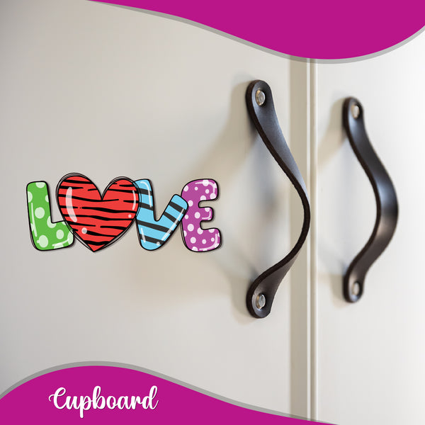 Love Text Wooden Fridge Magnet