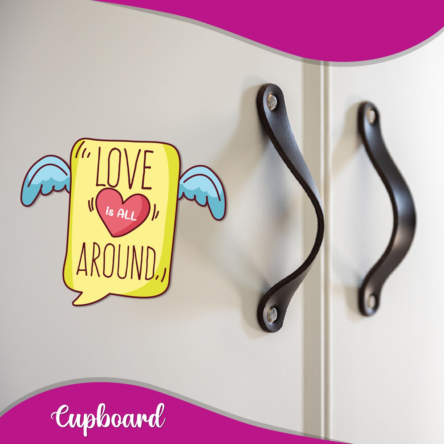 Locally crafted love is all around fridge magnet perfect for couples
