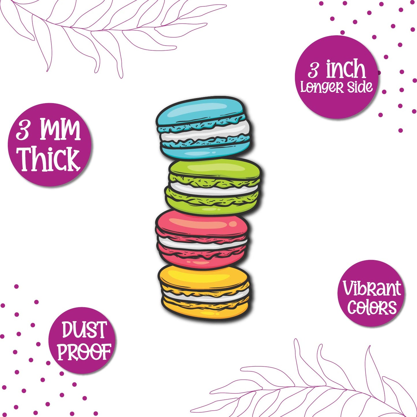 Macaron lovers fridge decoration quirky