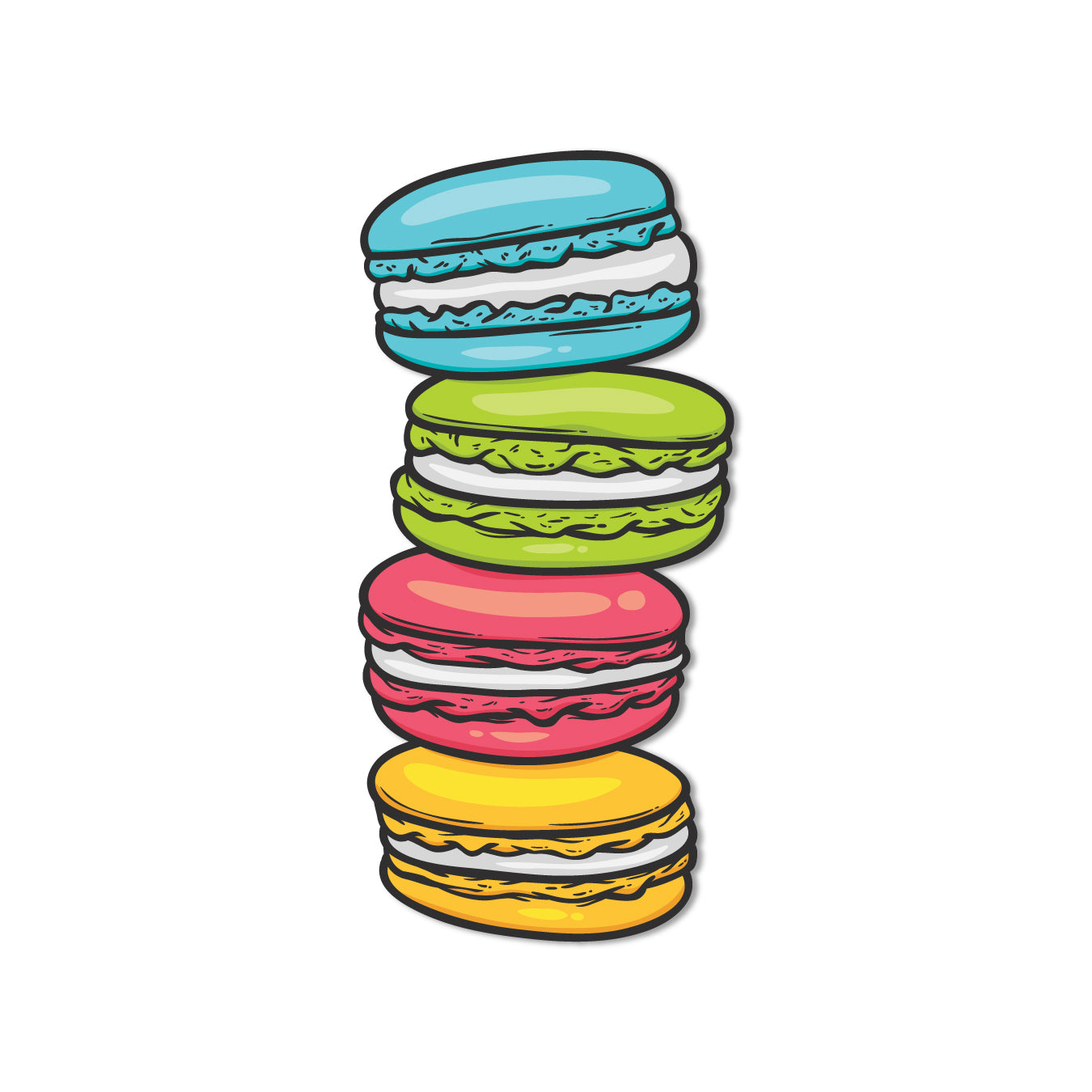 French macaron fridge magnet decor