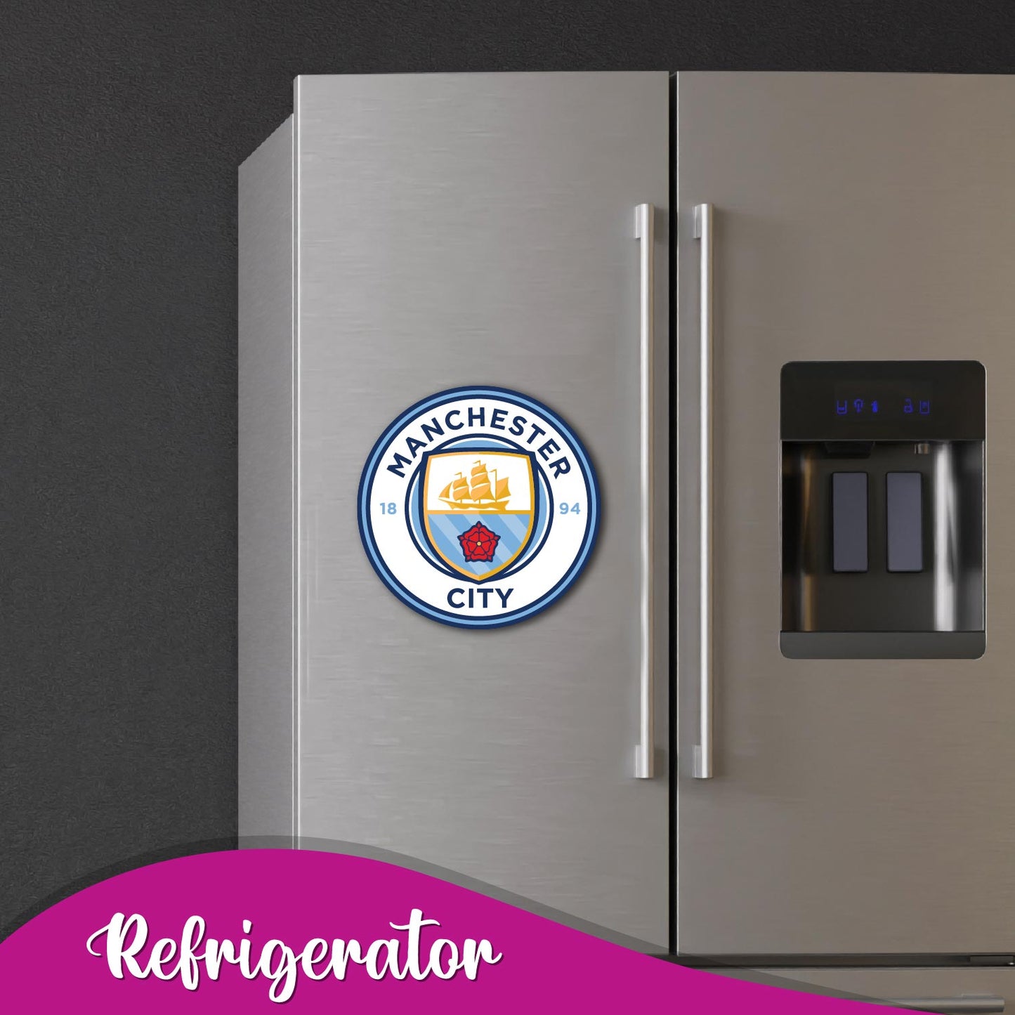 Manchester City football fridge magnet quirky