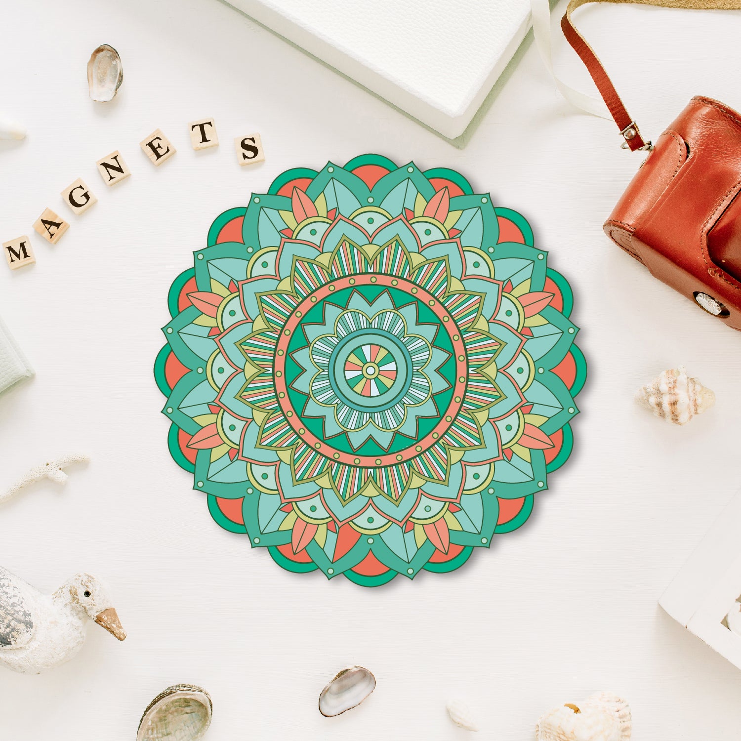 Mandala fridge magnet quirky decor