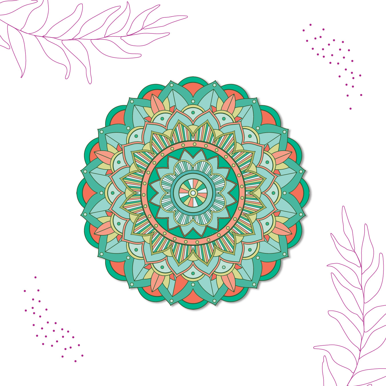 Mandala design fridge magnet India