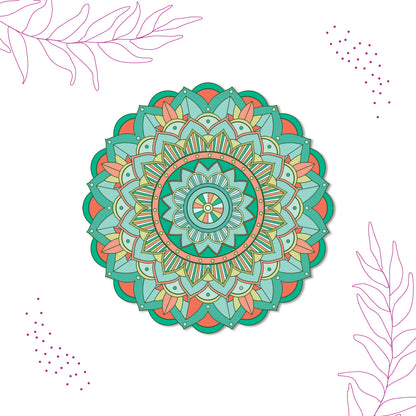 Mandala design fridge magnet India