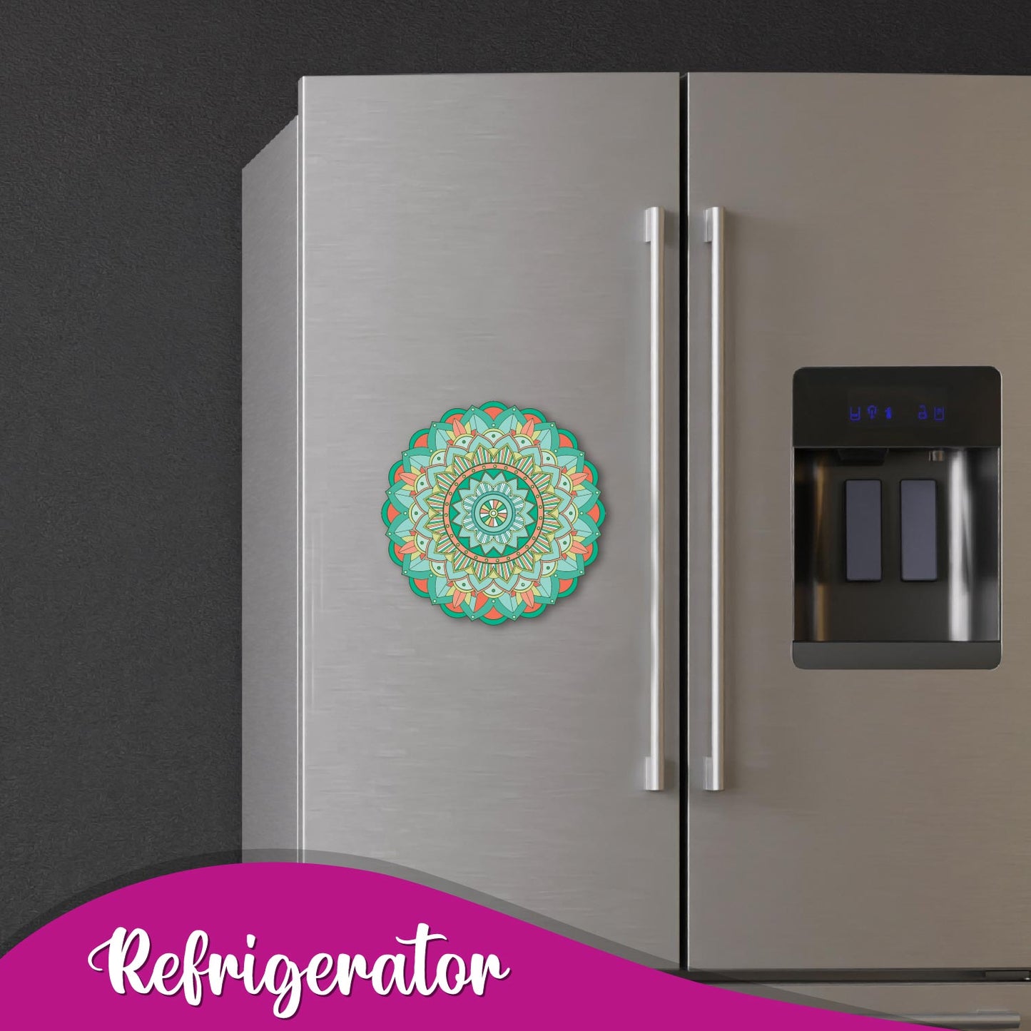 quirky Mandala collectible fridge magnet