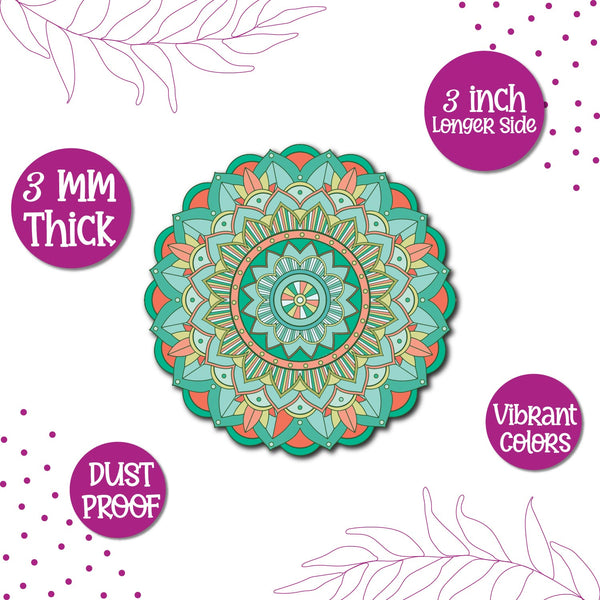 Mandala Wooden Fridge Magnet