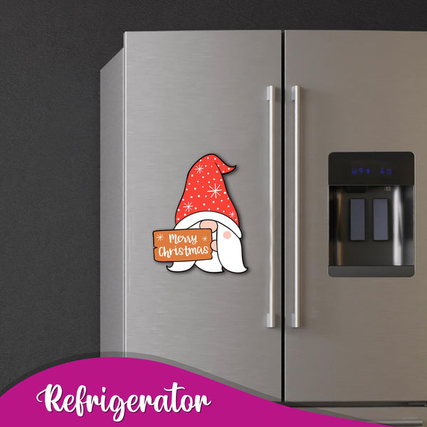 Merry Christmas Wooden Fridge Magnet