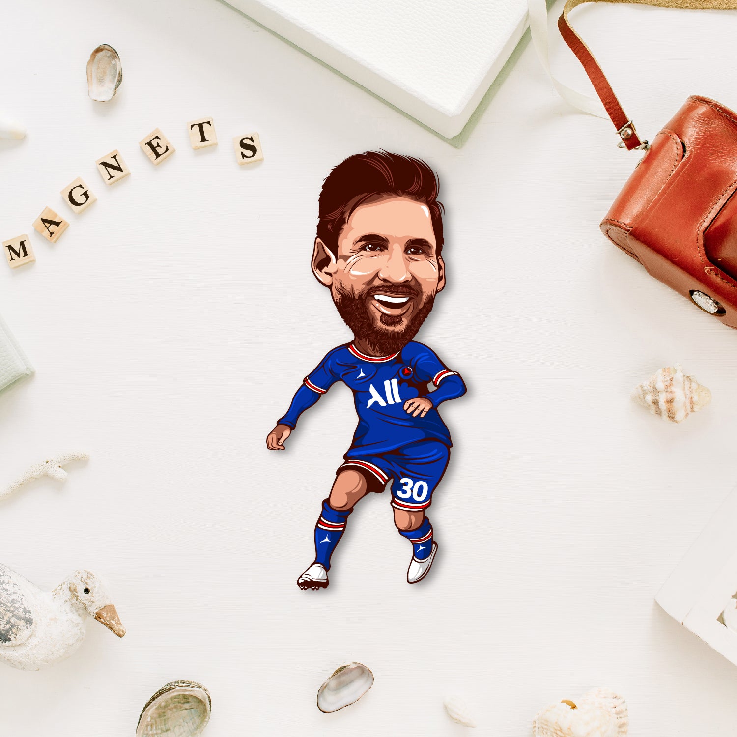 Messi Wooden Fridge Magnet