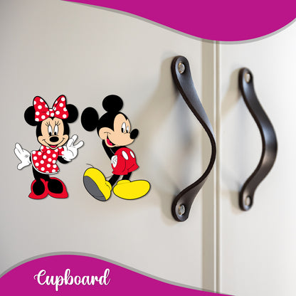 Mickey and Minnie Wooden Fridge Magnet