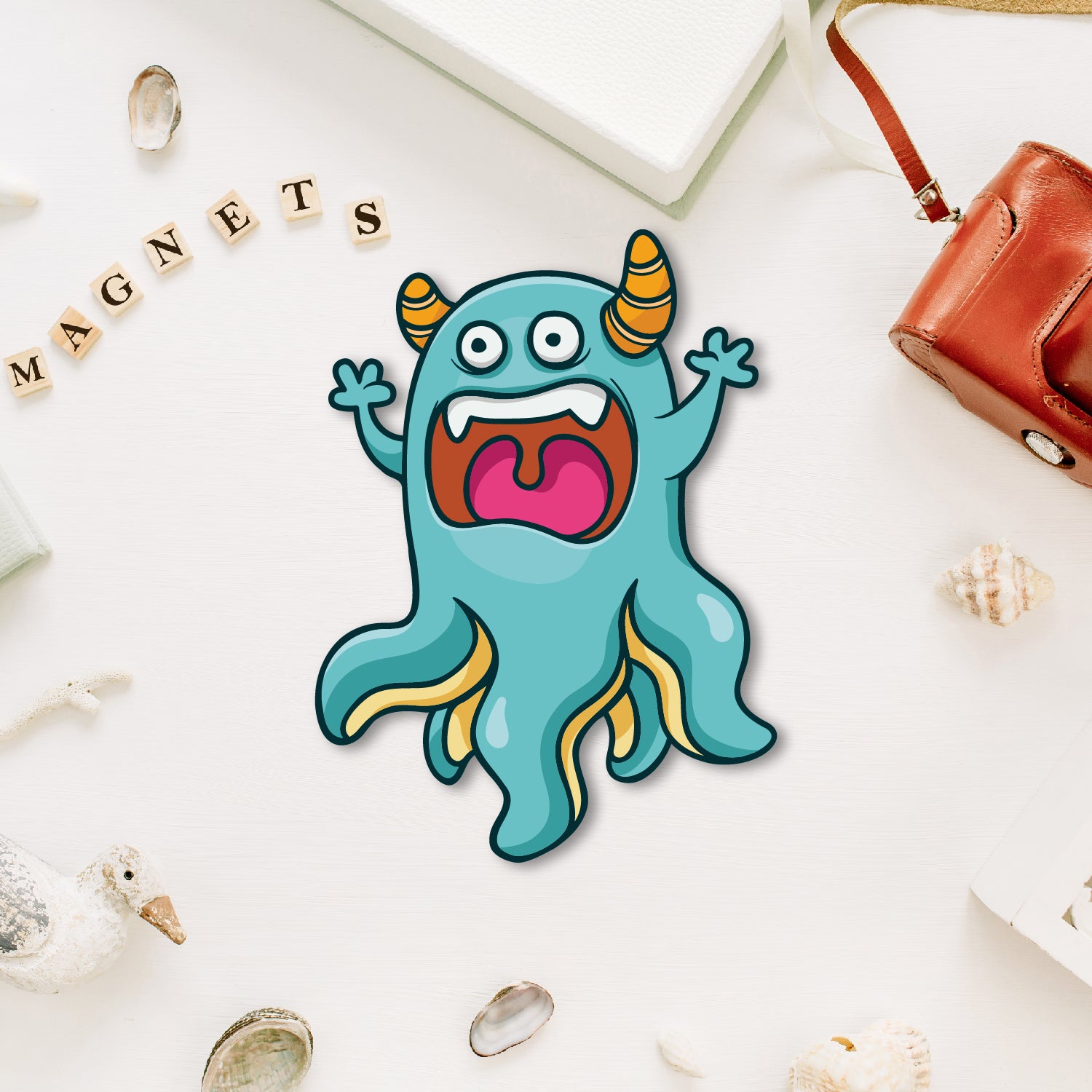 Monster Wooden Fridge Magnet