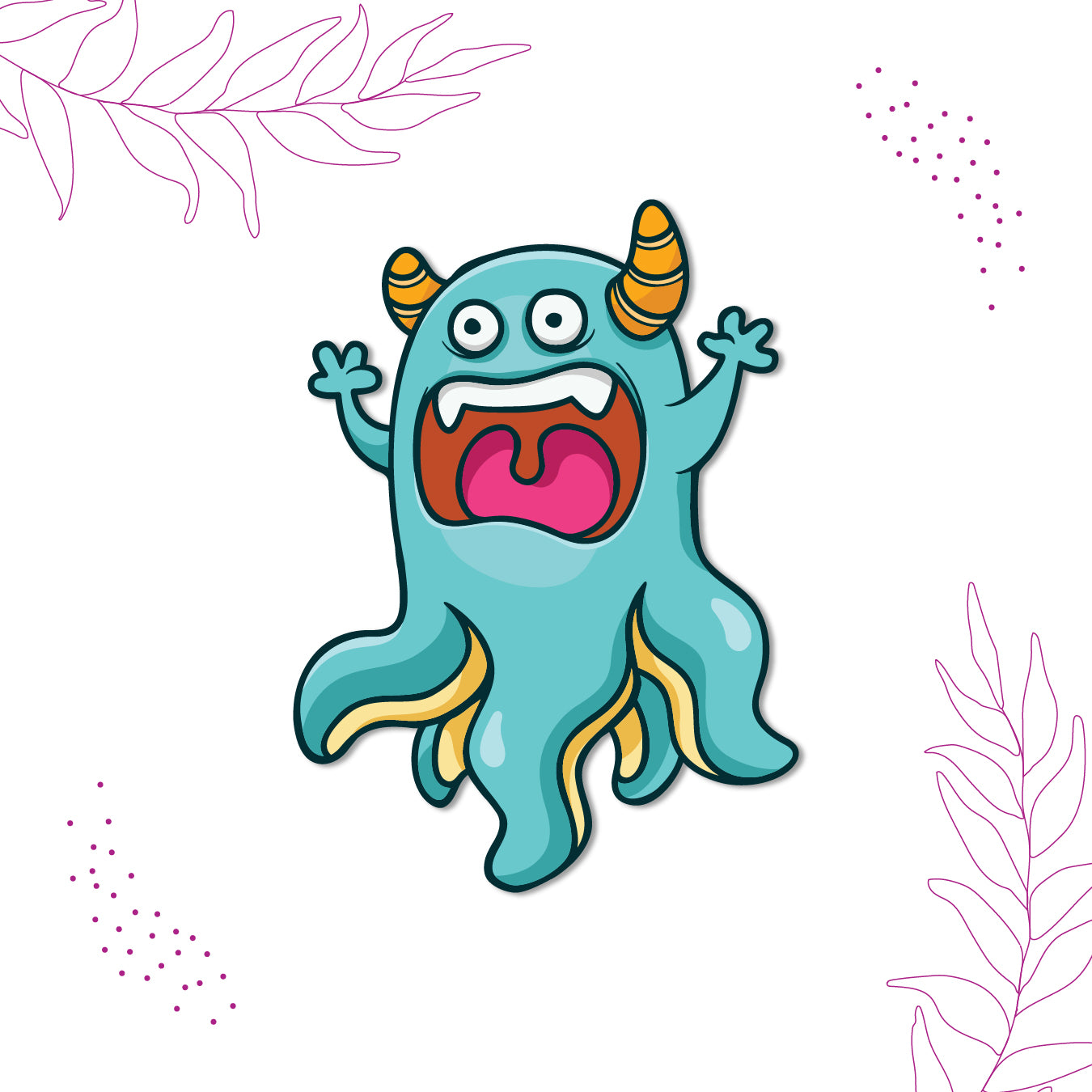 Monster design fridge magnet India