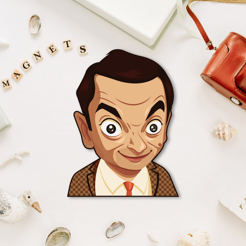 Mr. Bean Wooden Fridge Magnet