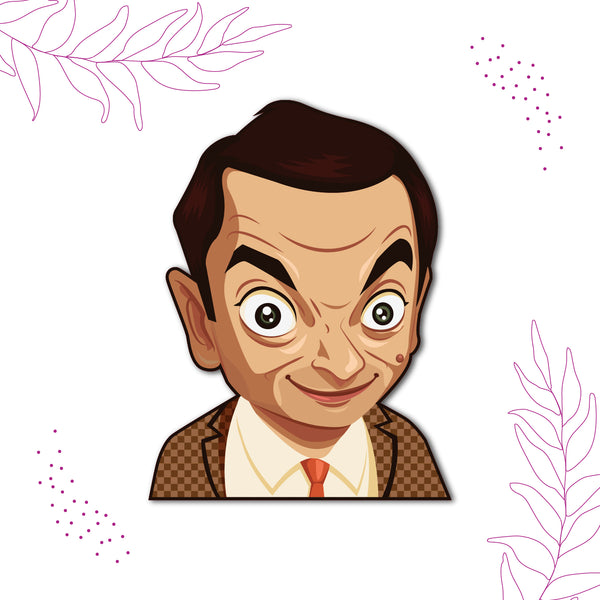 Mr. Bean Wooden Fridge Magnet