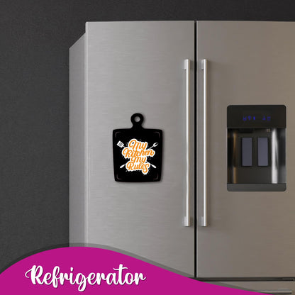 My Kitchen My Rules Wooden Fridge Magnet