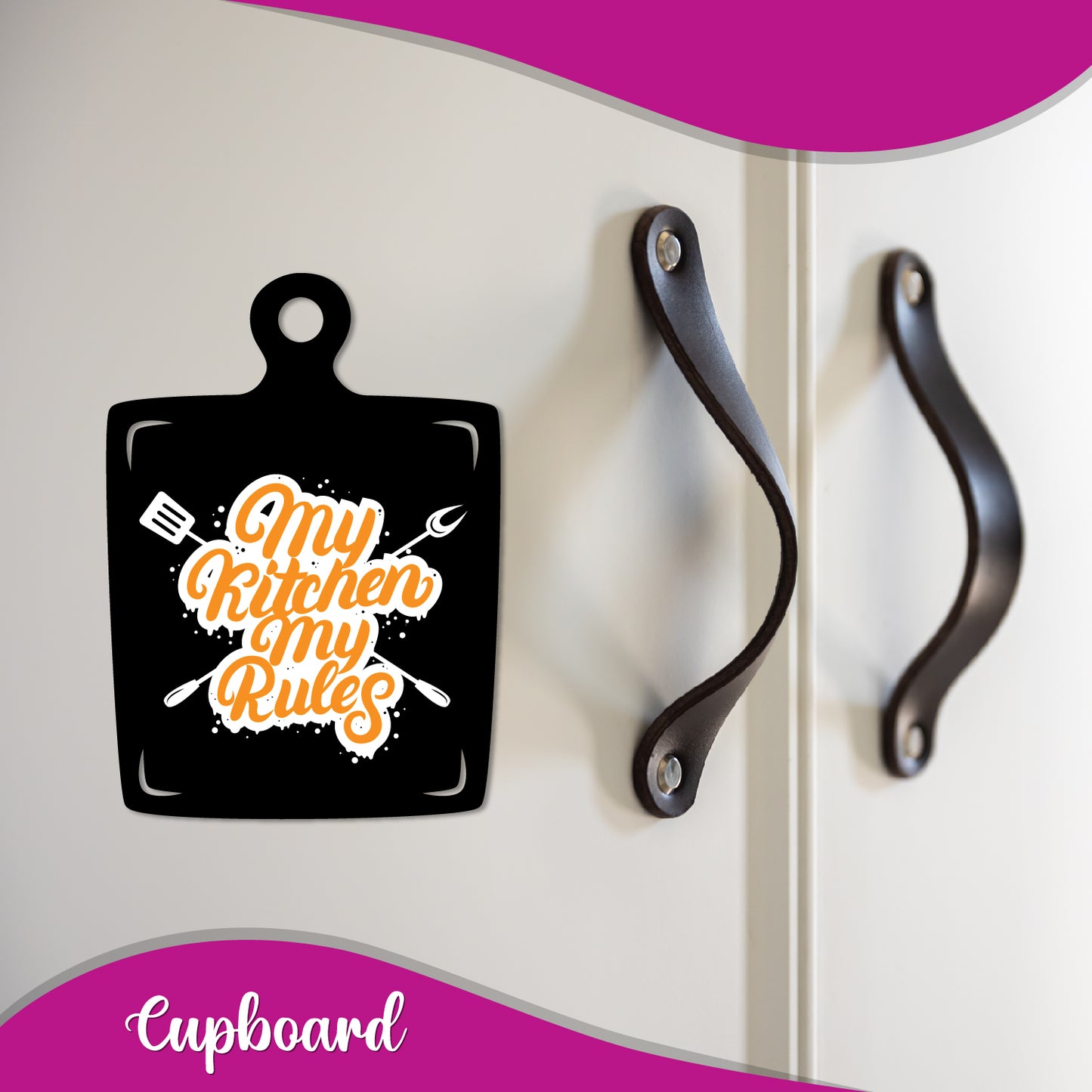 My Kitchen My Rules Wooden Fridge Magnet