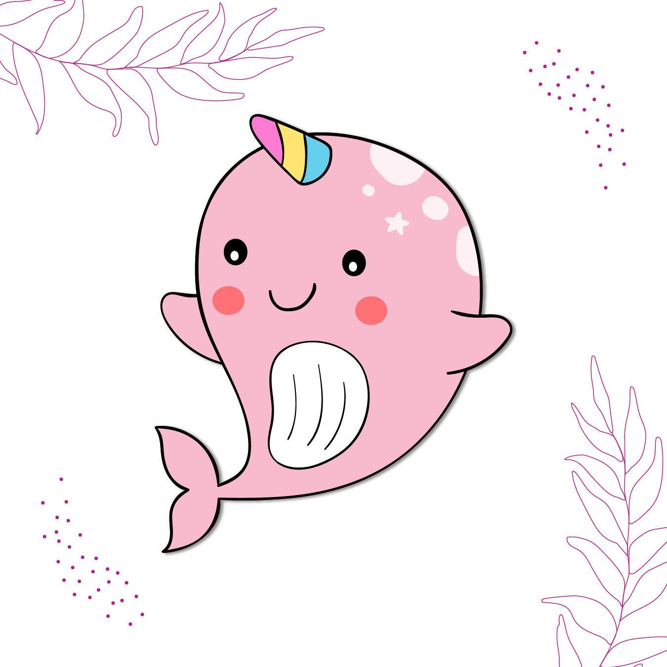 narwhal-ocean-life-magnet-on-refrigerator