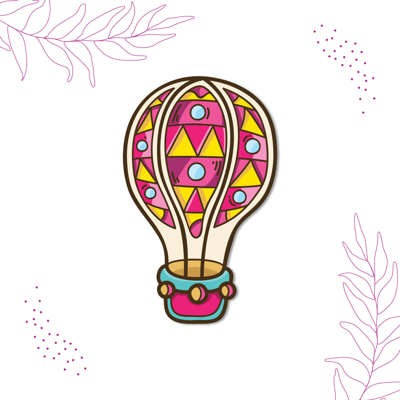 Parachute design fridge magnet India