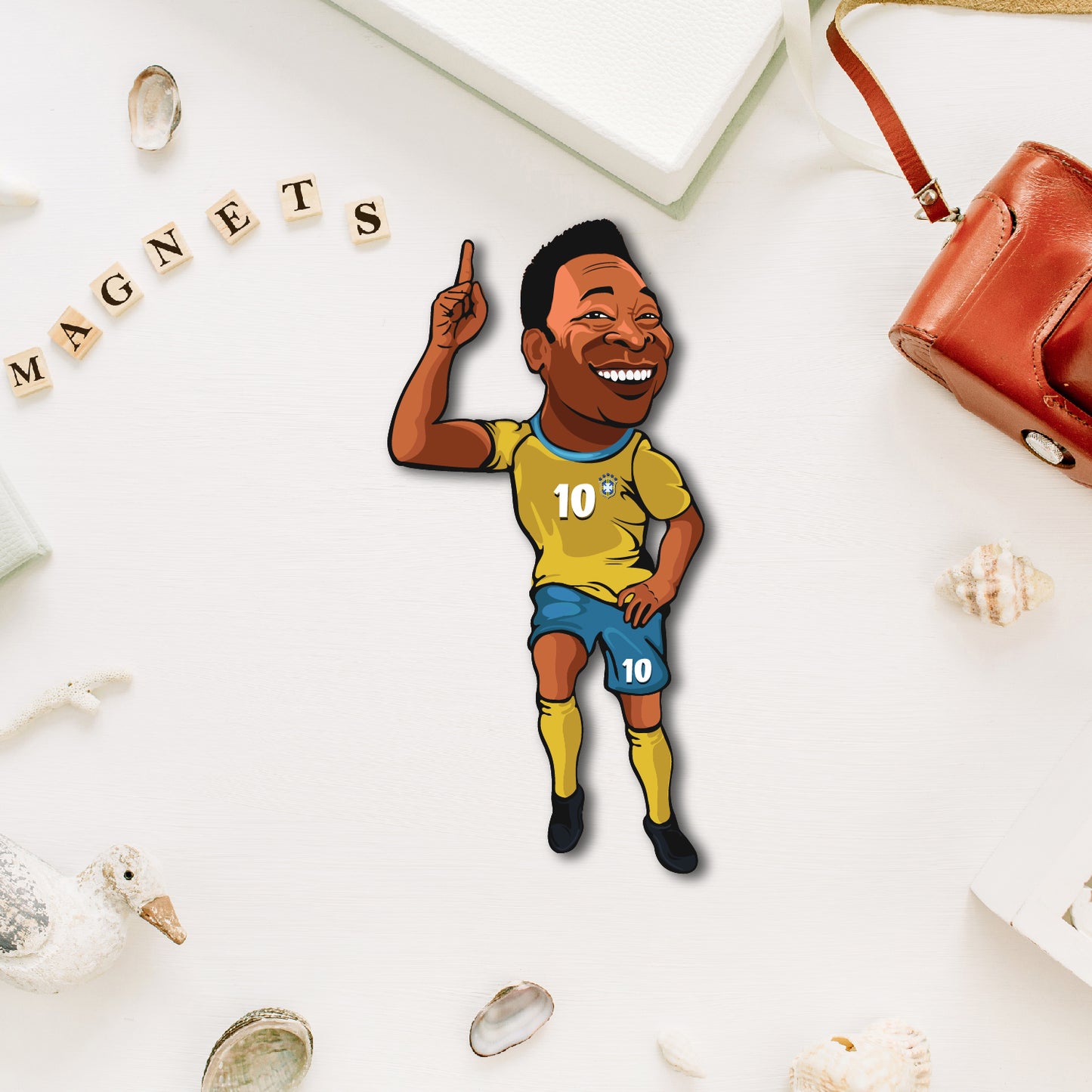 pele-football-goat-fridge-magnet-front-view