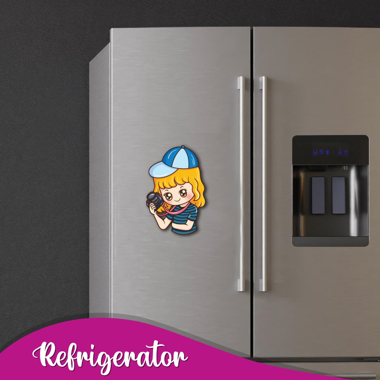 quirky Photographer collectible fridge magnet