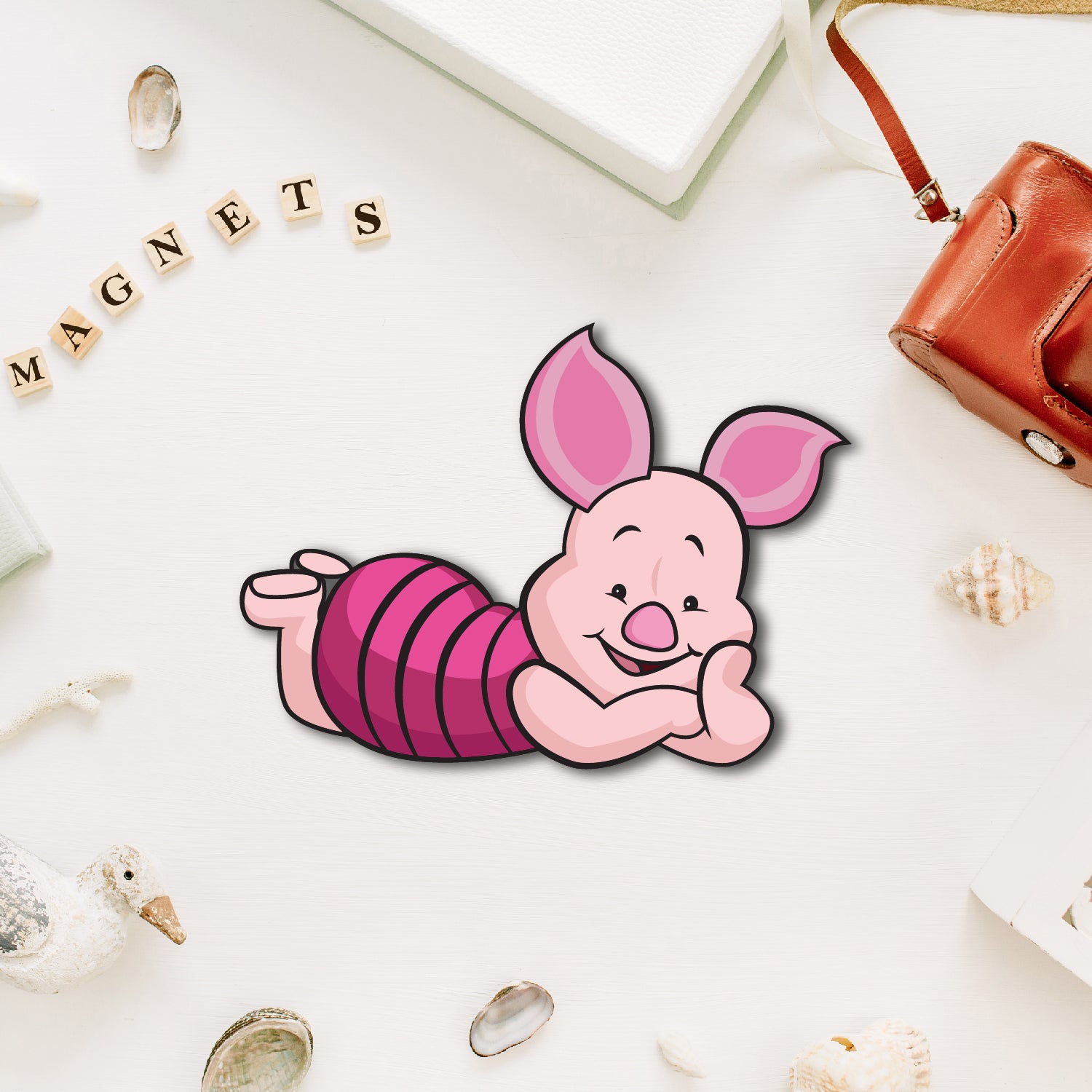 Piglet Wooden Fridge Magnet