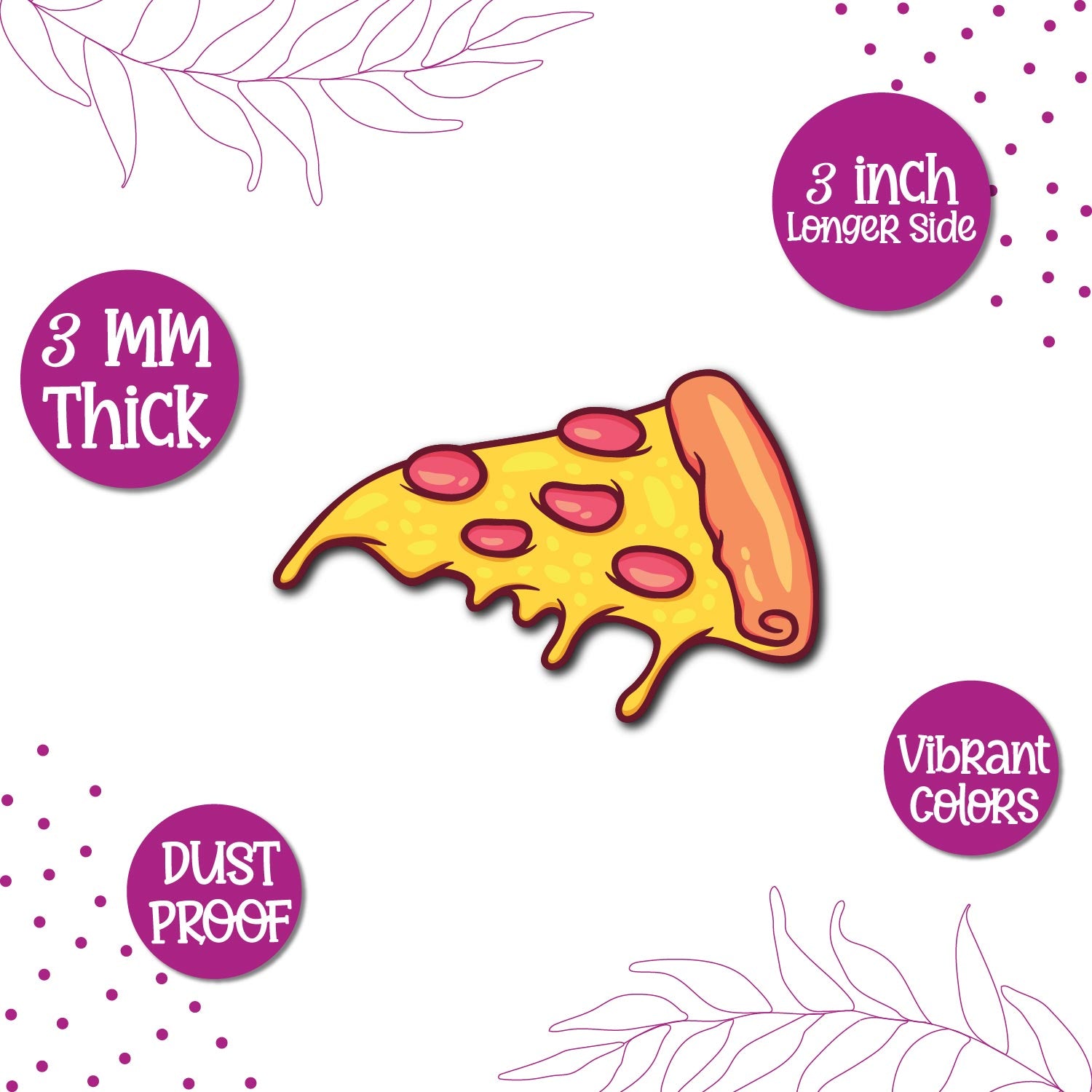 Fun cheesy pizza fridge decoration