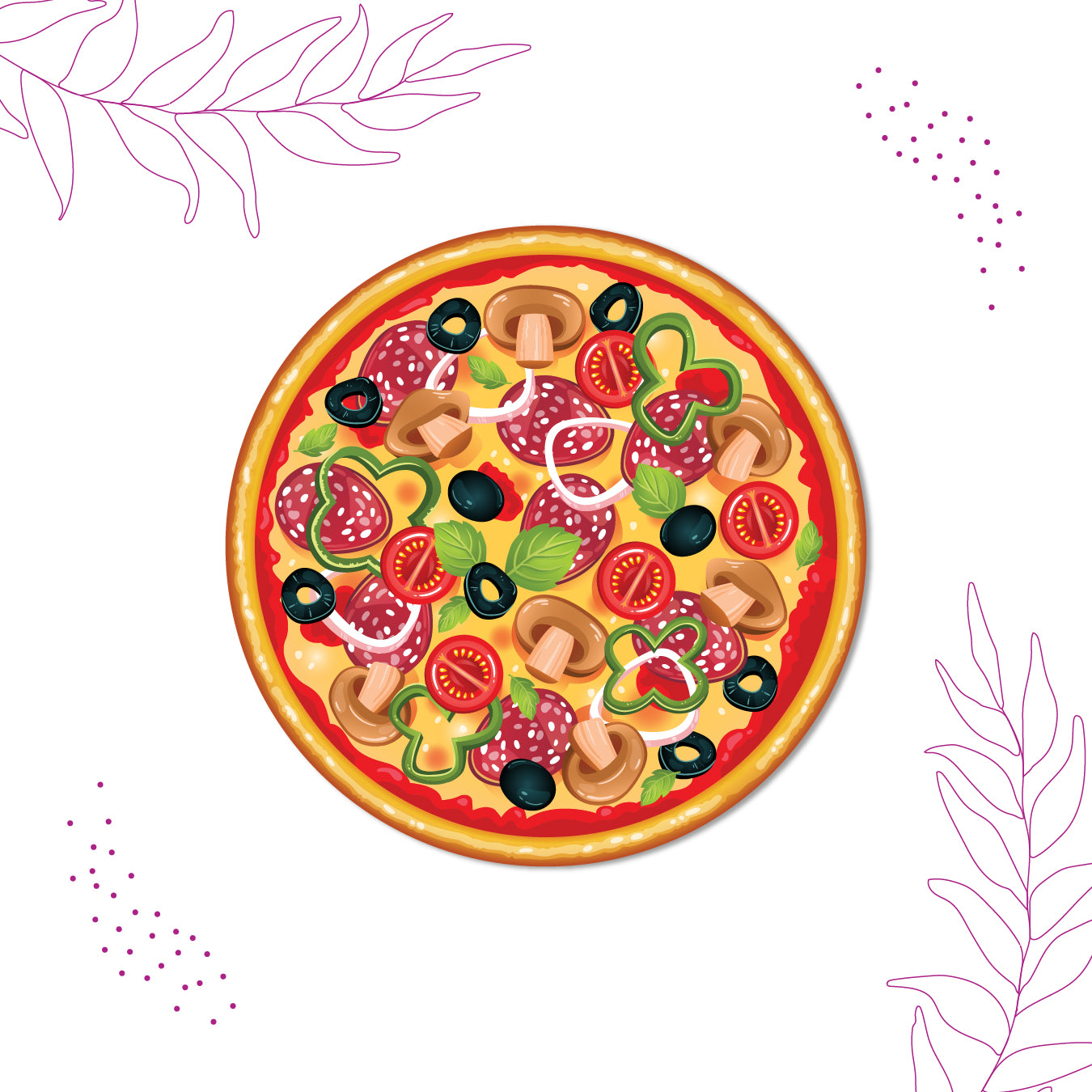 Cute pizza slice quirky fridge magnet