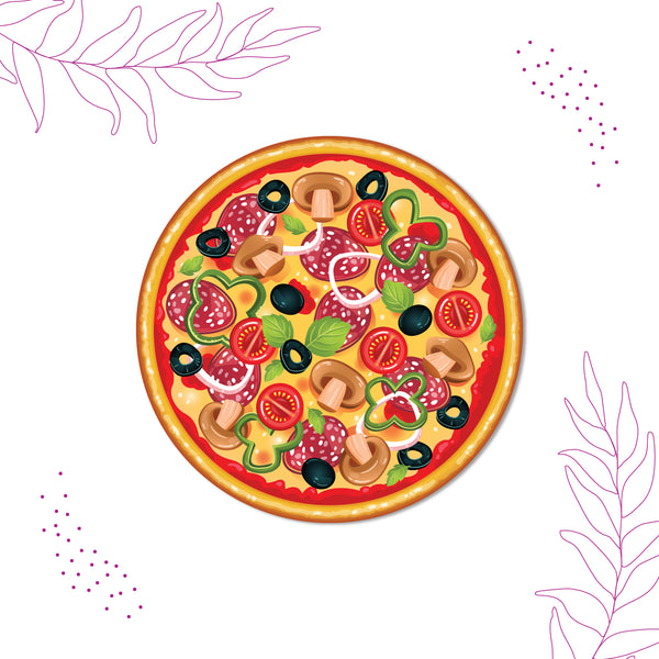 Pizza Wooden Fridge Magnet