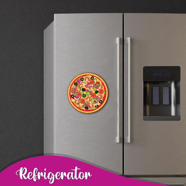 Pizza Wooden Fridge Magnet