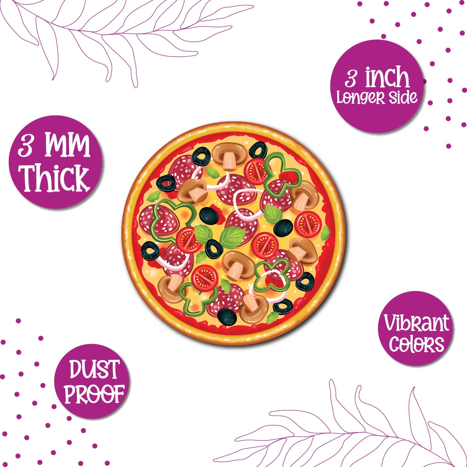 Fun pizza lovers fridge magnet India