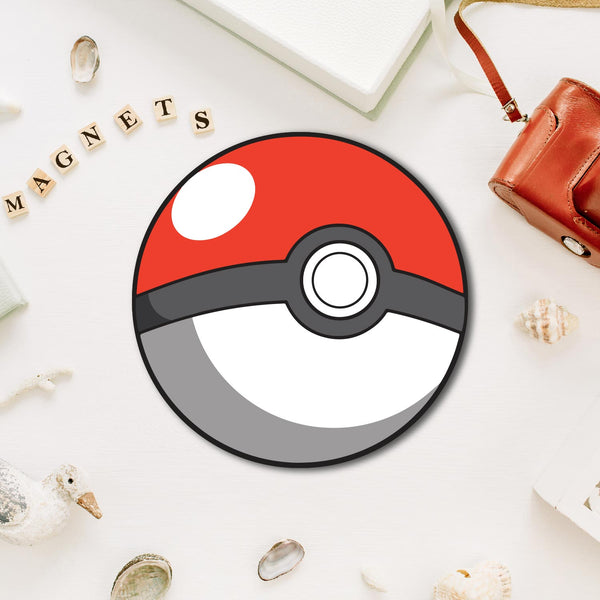 Poke Ball Wooden Fridge Magnet