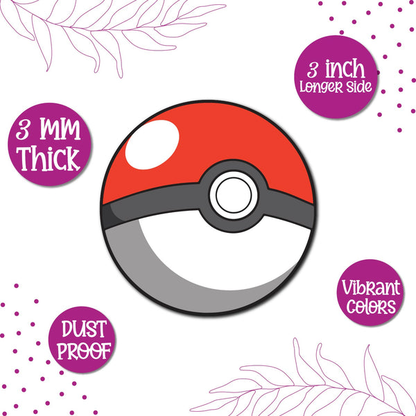 Poke Ball Wooden Fridge Magnet