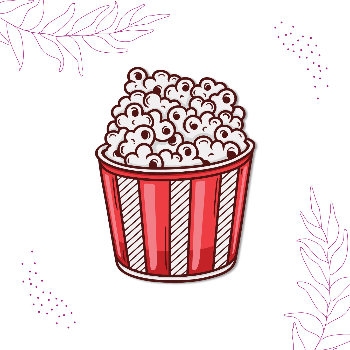 Movie night popcorn fridge magnet India