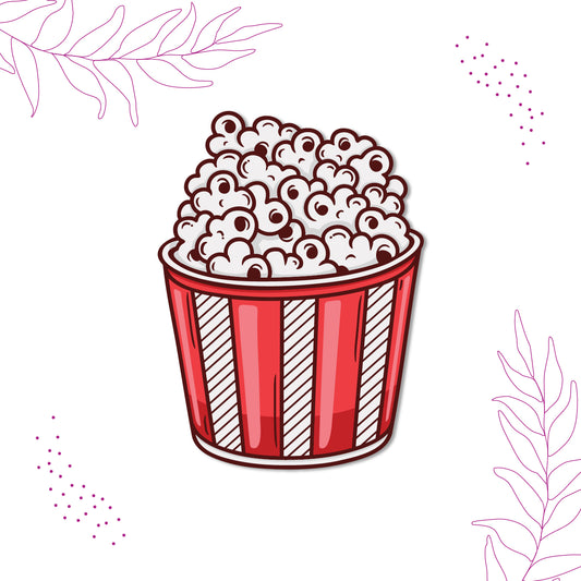 Movie night popcorn fridge magnet India