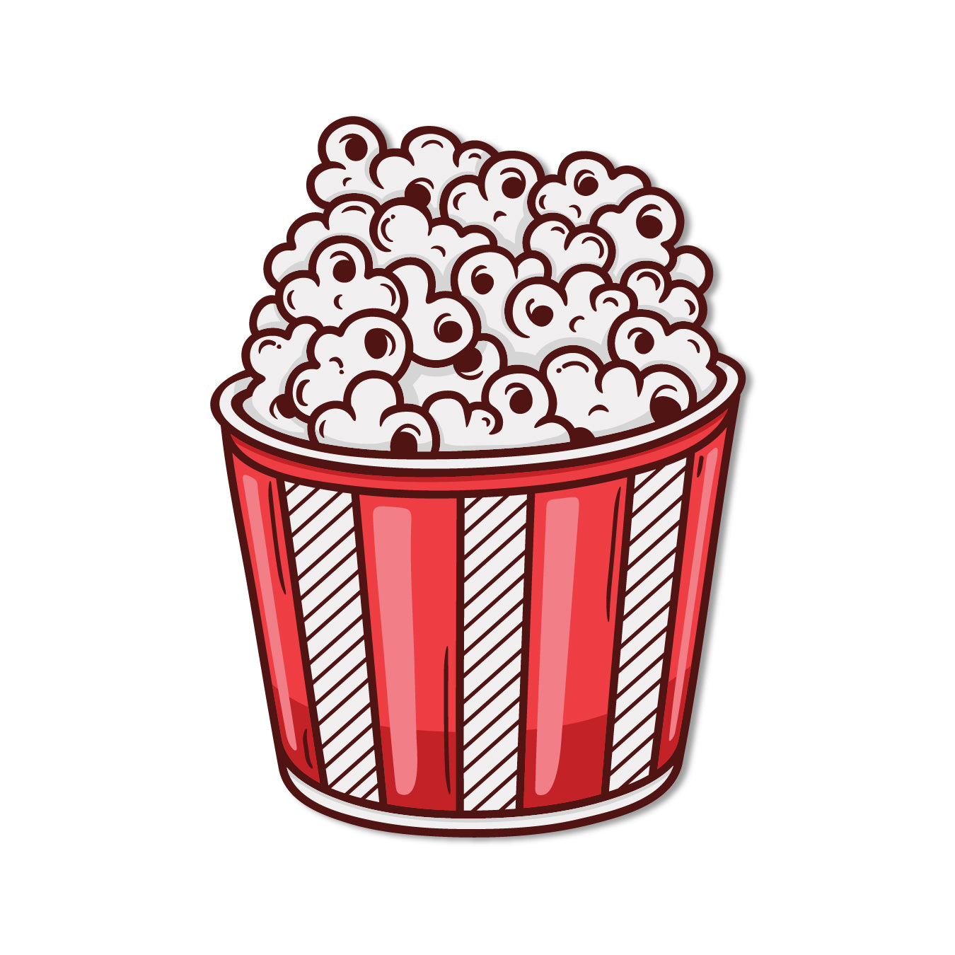 Movie themed popcorn fridge magnet decor