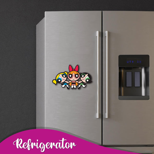 Powerpuff Girls Wooden Fridge Magnet