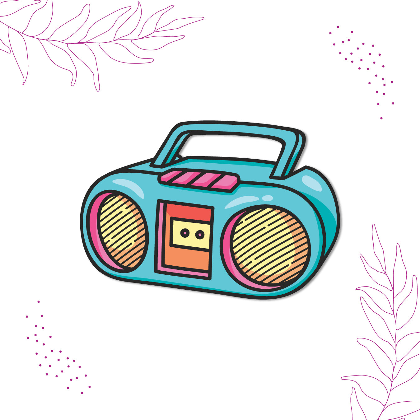 Radio Wooden Fridge Magnet