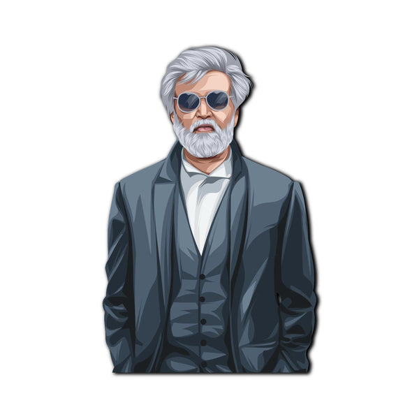 Rajinikanth Wooden Fridge Magnet