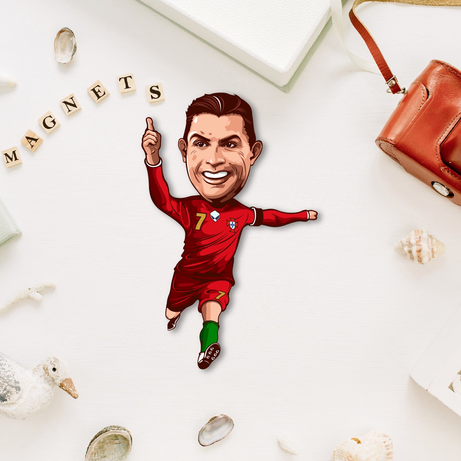 Ronaldo Wooden Fridge Magnet
