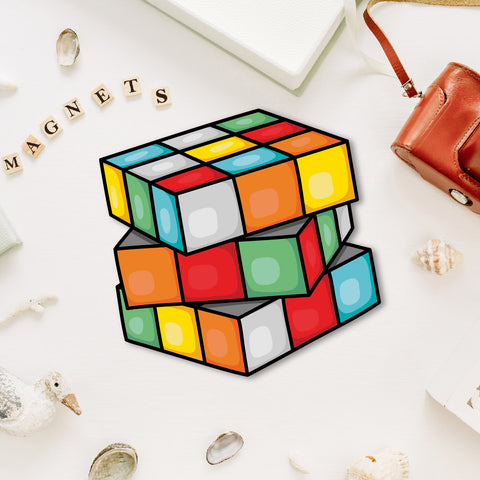 Rubik's Cube Wooden Fridge Magnet