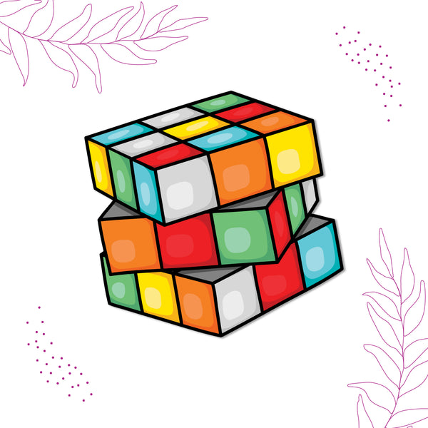 Rubik's Cube Wooden Fridge Magnet