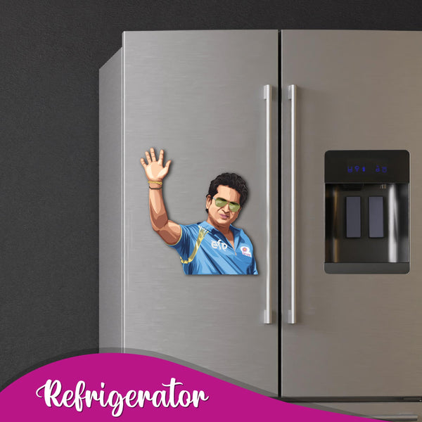 Sachin Tendulkar Wooden Fridge Magnet