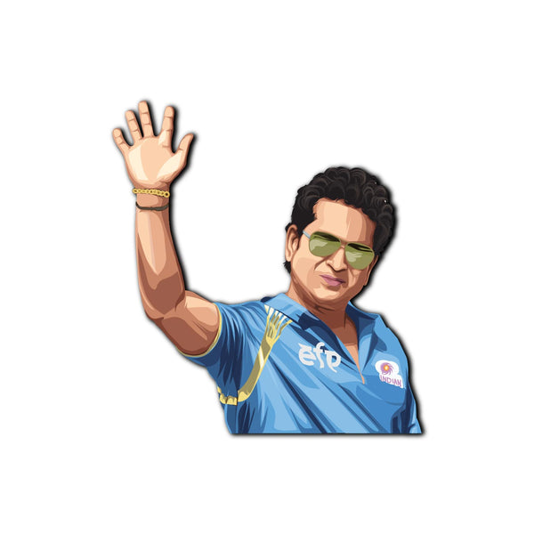 Sachin Tendulkar Wooden Fridge Magnet