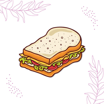 Foodie sandwich fridge magnet India