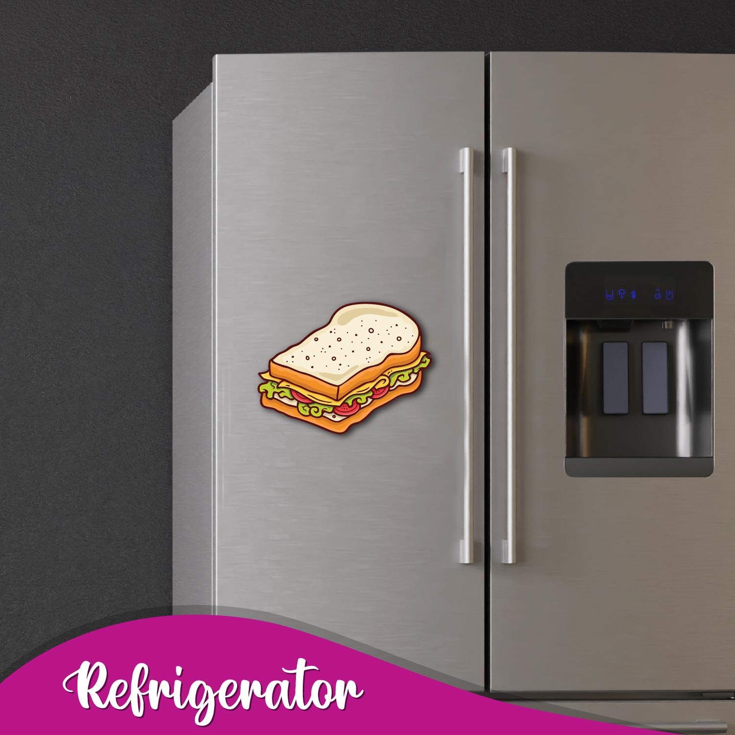 Cute sandwich fridge magnet accessory